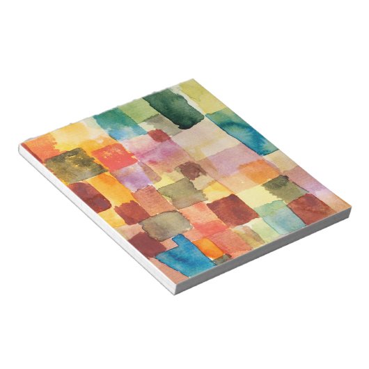 Untitled abstract watercolor squares - Paul Klee Notizblock (angewinkelt)