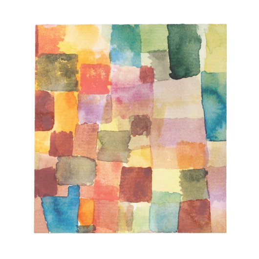 Untitled abstract watercolor squares - Paul Klee Notizblock (Vorderseite)