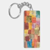 Untitled abstract watercolor squares - Paul Klee Schlüsselanhänger (Vorderseite links)
