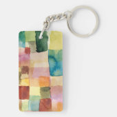 Untitled abstract watercolor squares - Paul Klee Schlüsselanhänger (Rückseite)