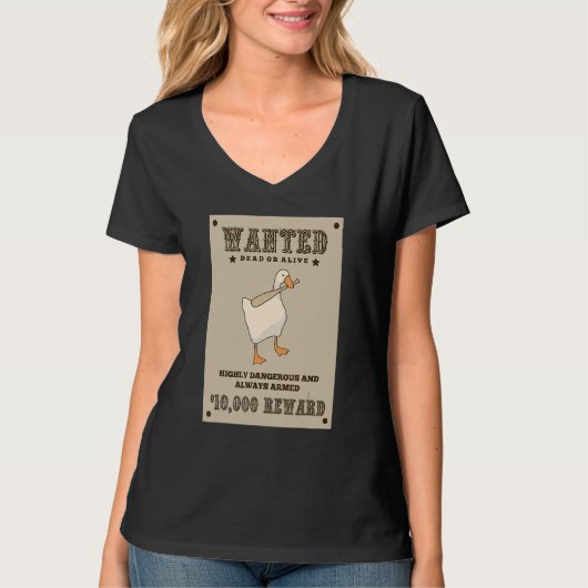 Untitled Goose Game Gesucht T-Shirt (Vorderseite)