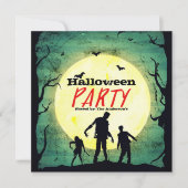 Untot Zombies Zombie Halloween-Party Einladung (Vorderseite)