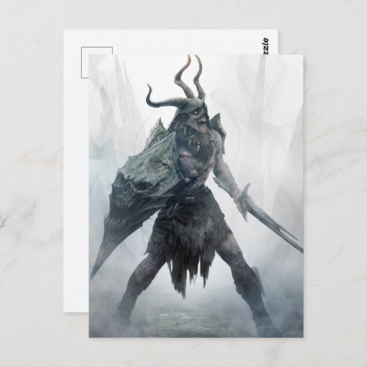 Untote Draugr Warrior Postkarte (Vorne/Hinten)