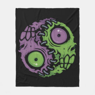 Untote Harmonie: Zombie Yin Yang-Symbol Fleecedecke
