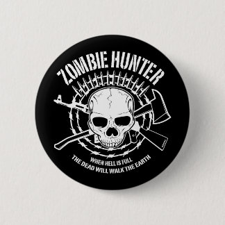 untote lebende Tote des Zombiejägers Button