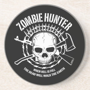 untote lebende Tote des Zombiejägers Getränkeuntersetzer