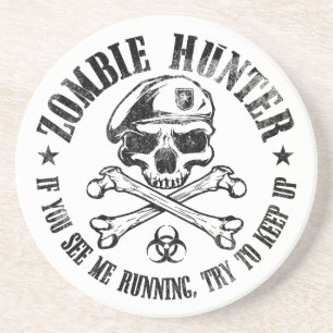 untote lebende Tote des Zombiejägers Getränkeuntersetzer