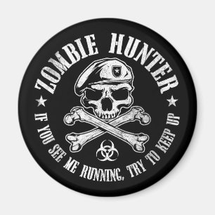 untote lebende Tote des Zombiejägers Magnet