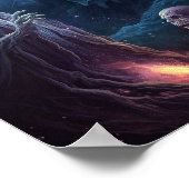 Untote Skelettkreaturen Horror Kunst Poster (Ecke)