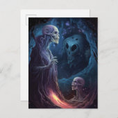 Untote Skelettkreaturen Horror Kunst Postkarte (Vorne/Hinten)