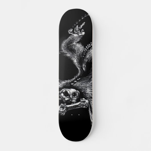 Untoter Affe mit Harmonika Skateboard (Vorderseite)