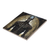 Untoter Cyborg Sci-Fi Horror Art Fliese (Seite)