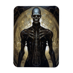 Untoter Cyborg Sci-Fi Horror Art Magnet