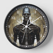 Untoter Cyborg Sci-Fi Horror Art Uhr (Vorderseite)