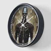 Untoter Cyborg Sci-Fi Horror Art Uhr (Winkel)