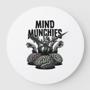 Untoter Hirnschmaus Vintage Zombie Hände Horror Sh Große Wanduhr