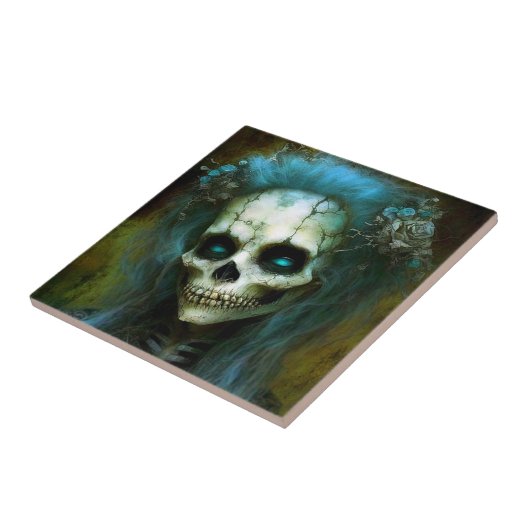 Untoter Skeleton-Horror Fliese (Seite)