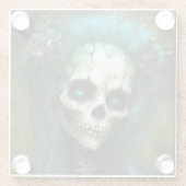 Untoter Skeleton-Horror Glasuntersetzer (Rückseite)