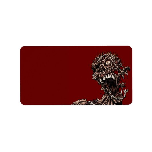 Untoter Zombie-Anguished Rotten Flesh Cry Adressaufkleber (Vorne)