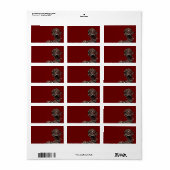 Untoter Zombie-Anguished Rotten Flesh Cry Adressaufkleber (Vorne)