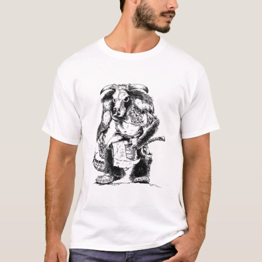 Untoter Zombie Minotaur T-Shirt (Vorderseite)