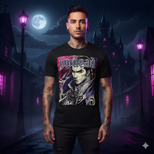Untotes Retro-Gothic-Vampir-T-Shirt T-Shirt