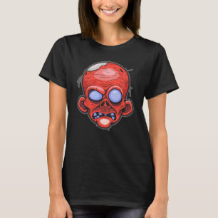 Untotes Zombie Head Illustration Design T-Shirt