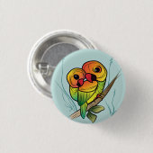 Untrennbare Papageien Button (Vorne & Hinten)