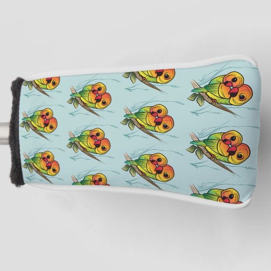 Untrennbare Papageien Golf Headcover (Vorderseite)
