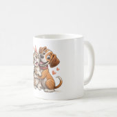 Untrennbare Pfoten Kaffeetasse (VorderseiteRechts)