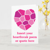 Untröstliche Gedichtgrußkarte für defektes Karte (Gelbe Blume)