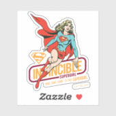 Unübertreffliche Supergirl Retro Grafik Aufkleber (Blatt)