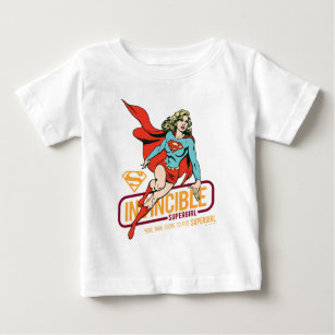 Unübertreffliche Supergirl Retro Grafik Baby T-shirt
