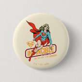 Unübertreffliche Supergirl Retro Grafik Button (Vorderseite)