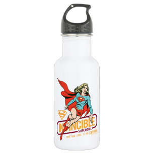 Unübertreffliche Supergirl Retro Grafik Edelstahlflasche