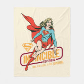Unübertreffliche Supergirl Retro Grafik Fleecedecke (Vorderseite)