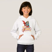 Unübertreffliche Supergirl Retro Grafik Hoodie (Vorne ganz)