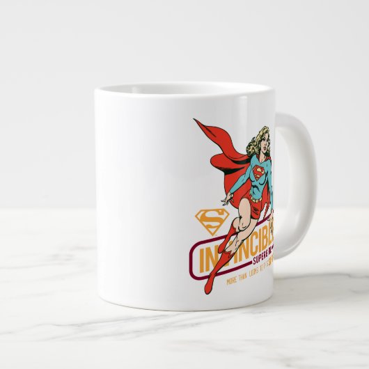 Unübertreffliche Supergirl Retro Grafik Jumbo-Tasse (Vorderseite Rechts)