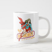 Unübertreffliche Supergirl Retro Grafik Jumbo-Tasse (Rechts)