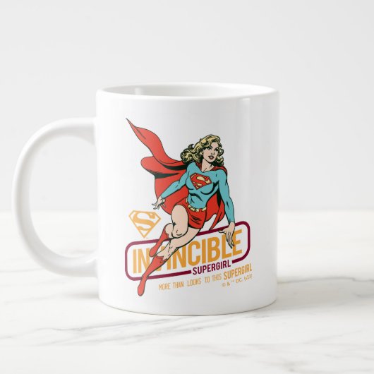 Unübertreffliche Supergirl Retro Grafik Jumbo-Tasse (Links)