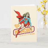 Unübertreffliche Supergirl Retro Grafik Karte (Gelbe Blume)