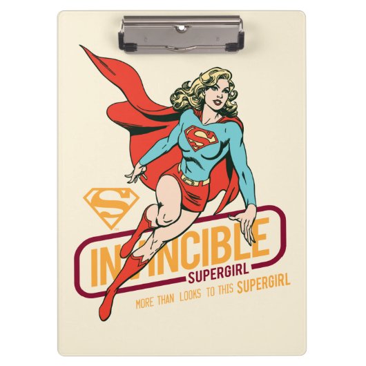 Unübertreffliche Supergirl Retro Grafik Klemmbrett (Vorderseite)