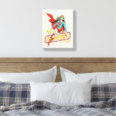 Unübertreffliche Supergirl Retro Grafik Leinwanddruck (Insitu (Schlafzimmer))