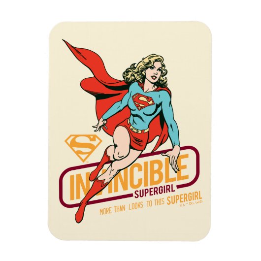 Unübertreffliche Supergirl Retro Grafik Magnet (Vertikal)
