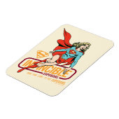 Unübertreffliche Supergirl Retro Grafik Magnet (Linke Seite)