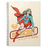 Unübertreffliche Supergirl Retro Grafik Notizblock (Vorderseite)