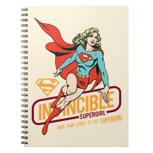 Unübertreffliche Supergirl Retro Grafik Notizblock (Vorderseite)