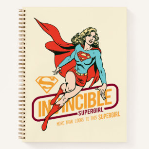 Unübertreffliche Supergirl Retro Grafik Notizblock