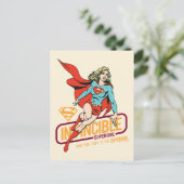 Unübertreffliche Supergirl Retro Grafik Postkarte (Stehend Vorderseite)