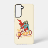 Unübertreffliche Supergirl Retro Grafik Samsung Galaxy Hülle (Rückseite)